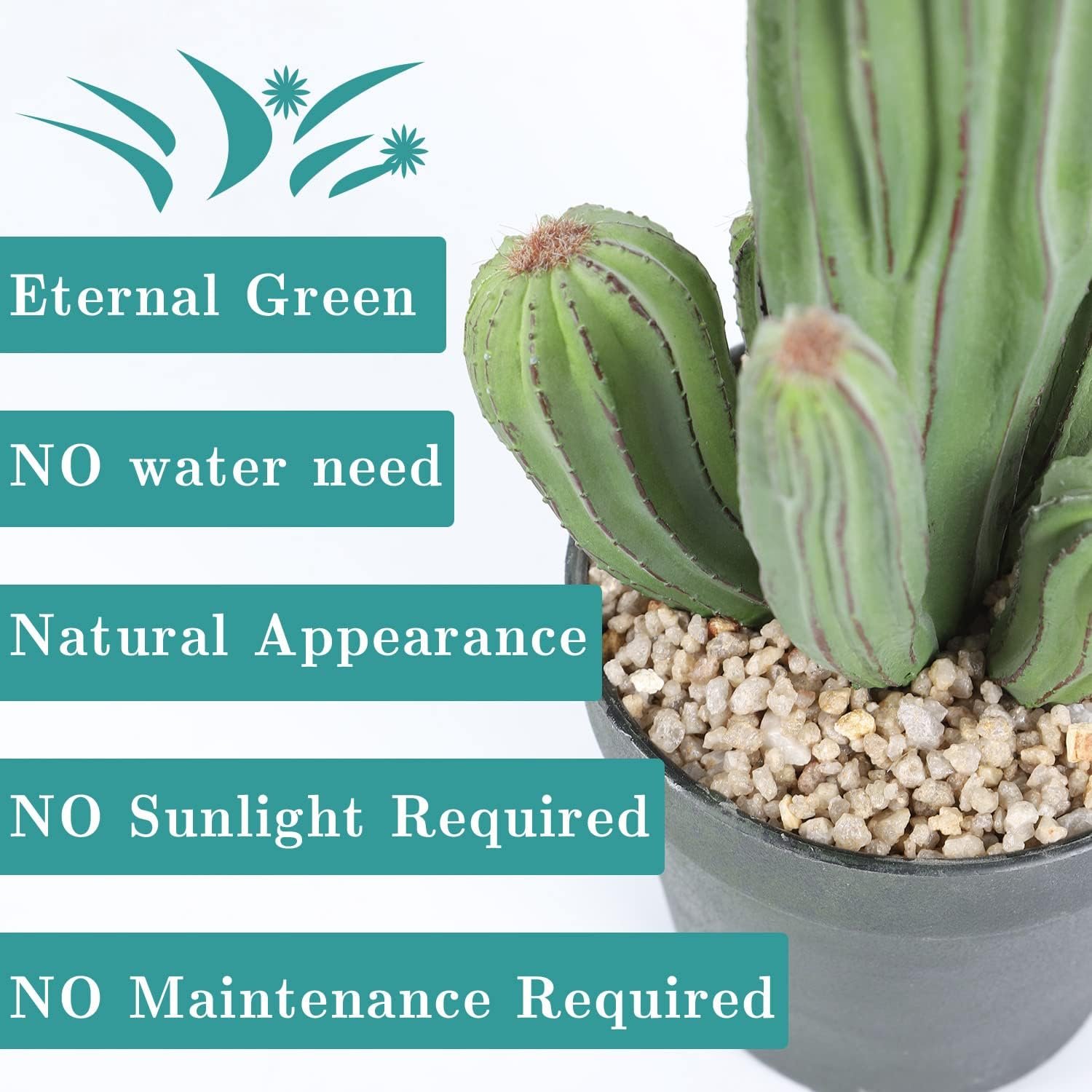 Artificial Cactus Fake Cacti 30 Faux Potted Cactus Plants for Home Office Store Décor Housewarming Gifts