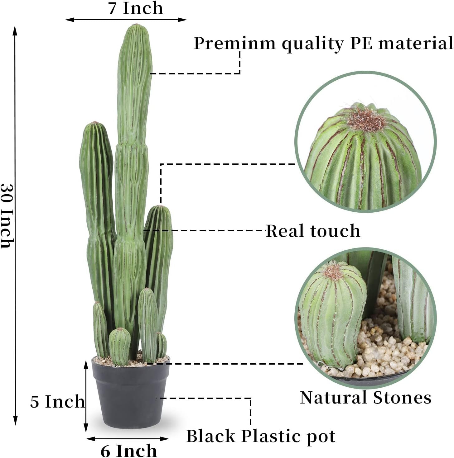 Artificial Cactus Fake Cacti 30 Faux Potted Cactus Plants for Home Office Store Décor Housewarming Gifts