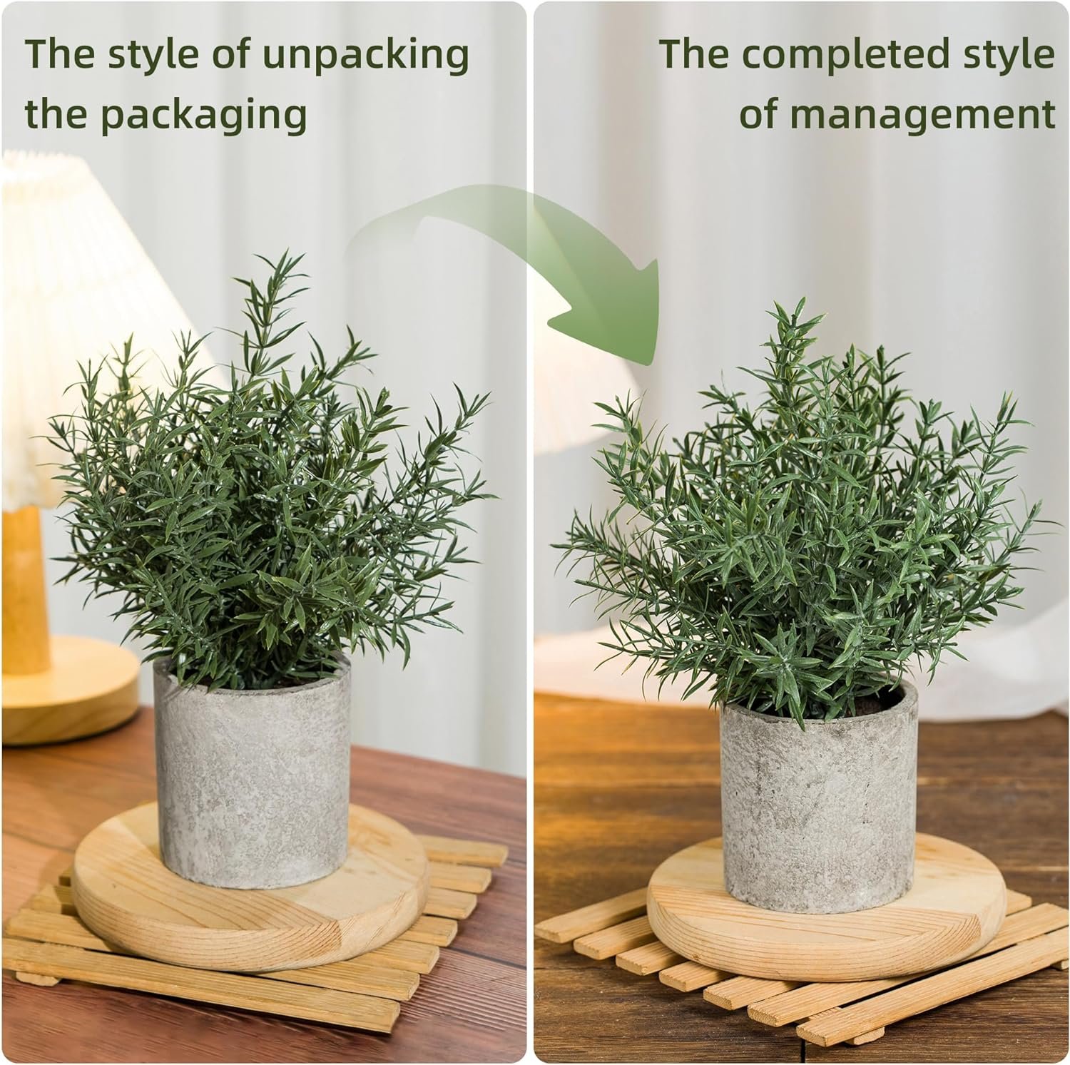 Coferset 2 Pack Small Fake Plants Eucalyptus Potted Artificial Plants for Shelf Desk Home Bathroom Farmhouse Room Coffee Table Decor (Sage Green)